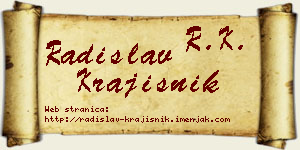 Radislav Krajišnik vizit kartica